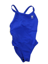 TYR All-Blue POOL RACING SWIMSUIT Swimming Team One-Piece Kid YOUTH 22 Girls
