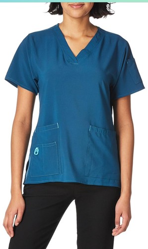 Carhartt Cross-Flex Women's Media Scrub Top Modern Fit V Neck Womens XL NWT - 第 1/11 張圖片