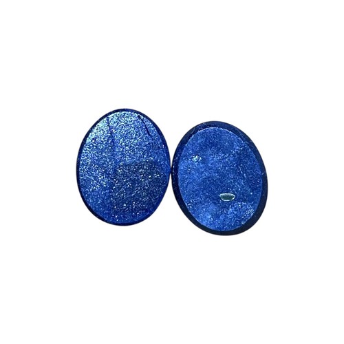 2 Pcs Natural Star Blue Sapphire 11x9mm Oval Loose Cabochon Gemstones Lot - Picture 6 of 11