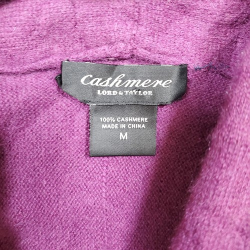Lord and Taylor Cardigan Womens Medium Cashmere Waterfall Open Front Soft Luxe - Picture 2 of 10