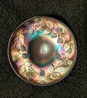 Fenton Rare Blackberry Royal Blue Miniature Stemmed Plate 2 1/2" T x 4 1/2" W — photo 1