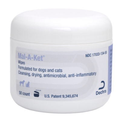 Mal-A-Ket Wet Wipes Skin & Coat Cleaning Wipes for Pets - 50 Wipes