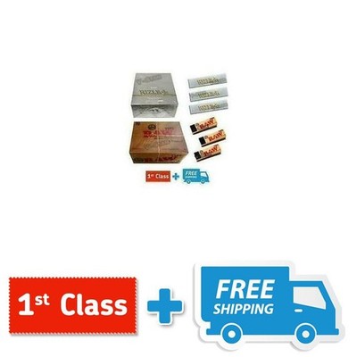 RIZLA KING SIZE SILBER BLÄTTCHEN & ROHHANF NATUR UNRAFFINIERTE SPITZEN ORIGINAL