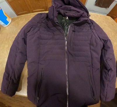 ZeroXposur Black Label Hooded Puffer Jacket L Purple Full Zip Winter Coat