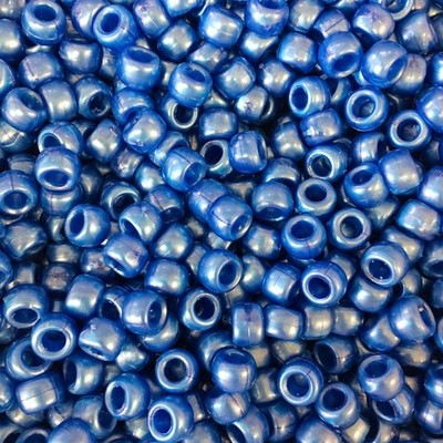 100 Königsblau Perlen Perlen Pony Perlen 9x6mm Fassform Kunststoffperlen