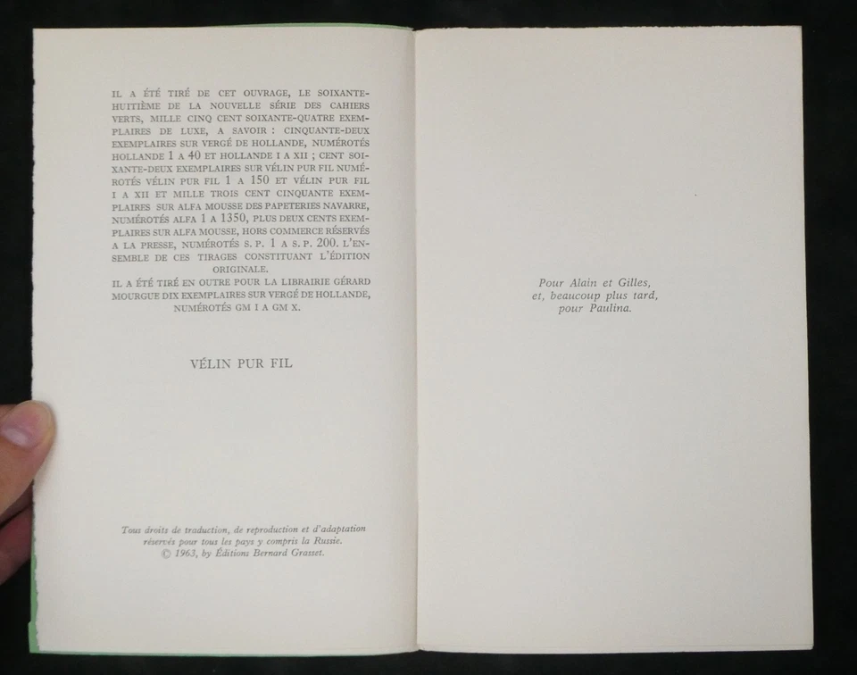 François Nourissier - Un petit bourgeois - EO 1/162 - Envoi signé - 1963 - Photo 4/4