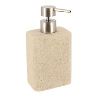 Seifenspender Lotionspender 360 Ml Beige 6X8,8X17 Cm Polyresin Badezimmer Deko