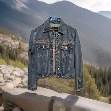 No Boundaries Denim Jacket Juniors Small 3/5 Jean Jacket Cropped