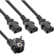 Netz-Y-Kabel, 1x Schutzkontaktstecker zu 3x, ...