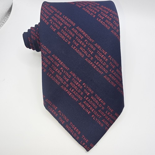 VTG Givenchy Gentlemen Paris Tie Mens 57in X 4in Blue Red Text POLYESTER/SILK - Picture 3 of 14