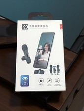 K9 Wireless Lavalier Microphone Dual Lapel Mic iPhone Android