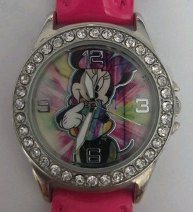 Disney Tie Dye Pink Mickey Mouse Watch With Crystal Bezel