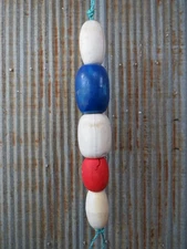 5 Old Fish Net Floats 28 Inches Long Fishing Buoys Bouys Tiki Hut Bar  -(SF613)