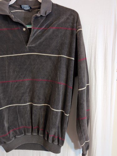 Vintage Men's L Patrick 80's Collared 2 Button Sweatshirt - Picture 2 of 5