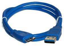 3ft USB 3.2 Gen 1 SUPERSPEED 5Gbps Type A to Micro-B Male Cable Blue