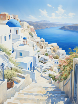THE_Pastell_Drawing_a_serene_view_of_Santorini_with_its__992d2c9f-6b0c-4e9d-b11d-