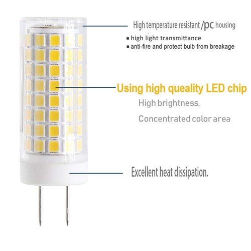 GY8.6 LED Bulb, 7W G8 Led Lamps, 75W Halogen Bulb Replacement, G8/GY8.6 Bi-pi... - Picture 2 of 8