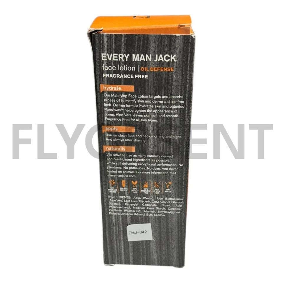 Матирующий лосьон для лица Every Man Jack защита от масла 2,5 унции новый в коробке - Изображение 3 из 3
