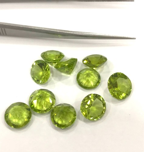 Piedra preciosa suelta AAA facetada corte redondo peridoto natural para hacer todo tipo de joyas - Imagen 20 de 24