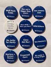 2025 PENN STATE CITIZENS BANK COMPLETE FOOTBALL REGULAR SEASON BUTTON SET OF 12
