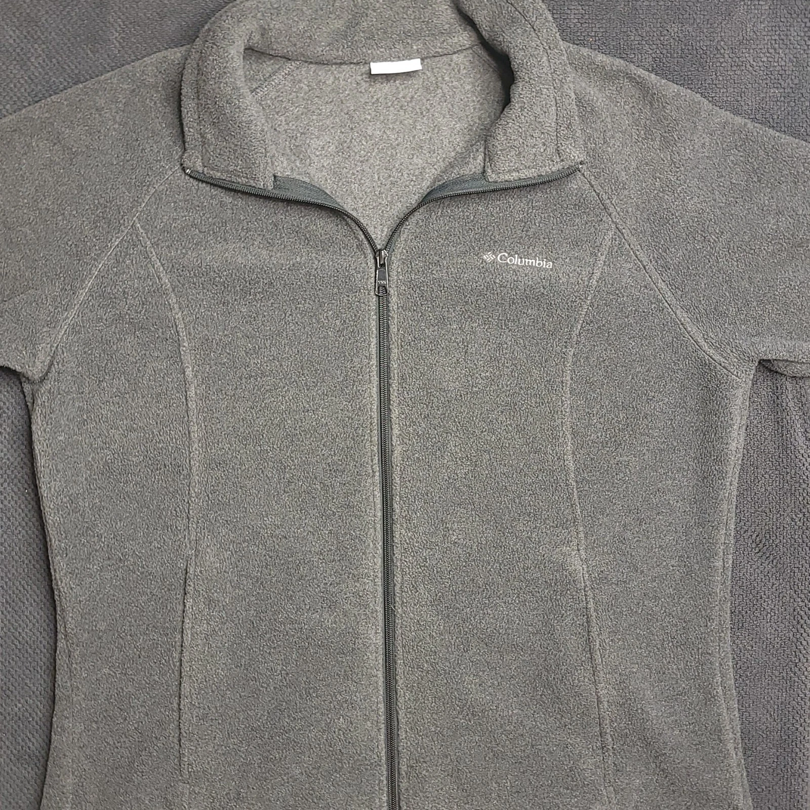 Columbia Sportswear Company Gray Fleece Jacket Men's XL Full Zip Pockets