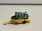 Vintage Matchbox Lesney diecast HONDA MOTORCYCLE AND TRAILER No.38