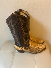 Vintage Justin Real Snake skin Python Cowboy Boots | USA Made | Snakeskin | 10 D