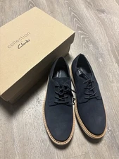 Mens Clarks Casual Lace Up Shoes Draper Lace US 7.5 /UK 6.5/ Color Navy Suede