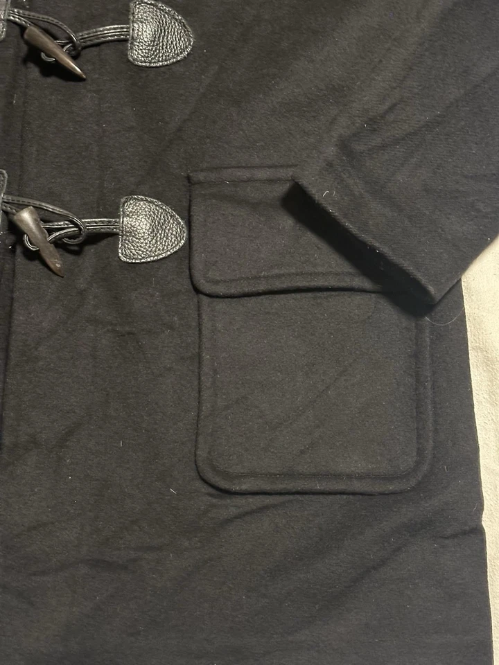 Burberry Brit Abrigo de Lona Lana Toggle Chaqueta con Capucha Negro Mujer’s Talla S EE. UU. 2 Foto 3 de 4