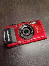 OLYMPUS STYLUS TG-3 Tough Waterproof Digital Camera Red Tested Works Cracked