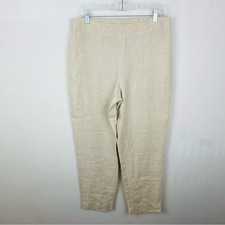 Eileen Fisher Organic Linen Straight Trouser Pant Size Small