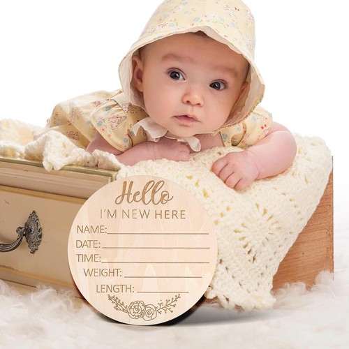 Ouligay Baby Announcement Sign Newborn Name... - Picture 3 of 8