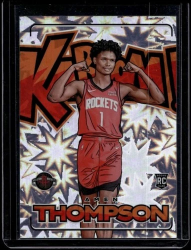 2023-24 Panini Crown Royale Basketball Amen Thompson #25 RC Rookie Kaboom SSP