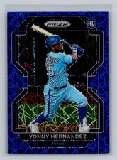 2022 Panini Prizm #21 Yonny Hernandez Blue Velocity Prizm