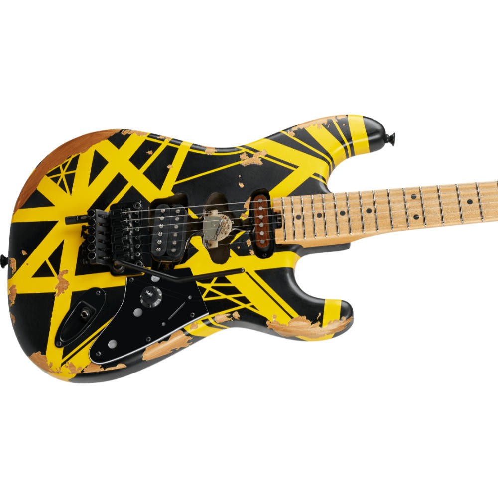 EVH Limited Edition Striped Series Frankenstein Frankie Black with