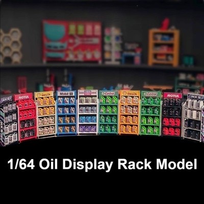 1:64 Scale Diorama Oil Display Rack Model Garage Workshop Scene Model  Props