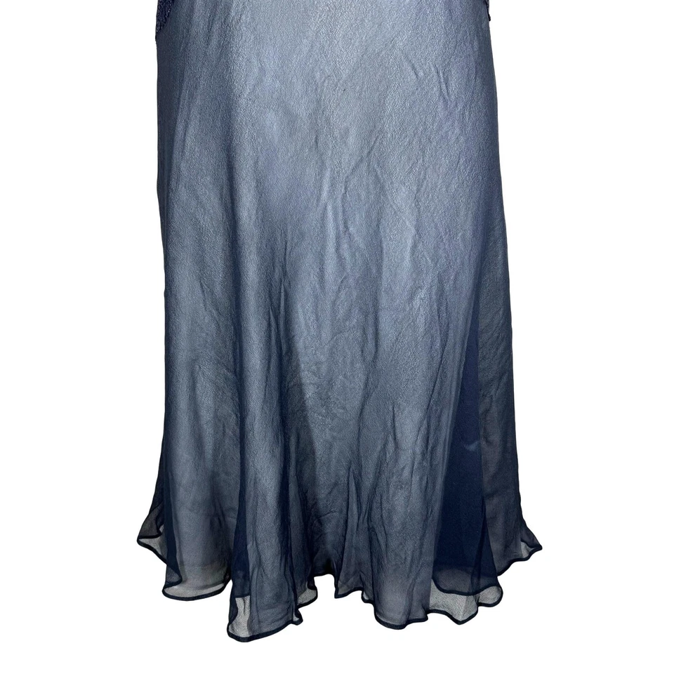 Vintage Anos 90 Anne Klein Império de Renda de Seda Babydoll Vestido Feminino 10 Whimsygoth - Imagem 4 de 4