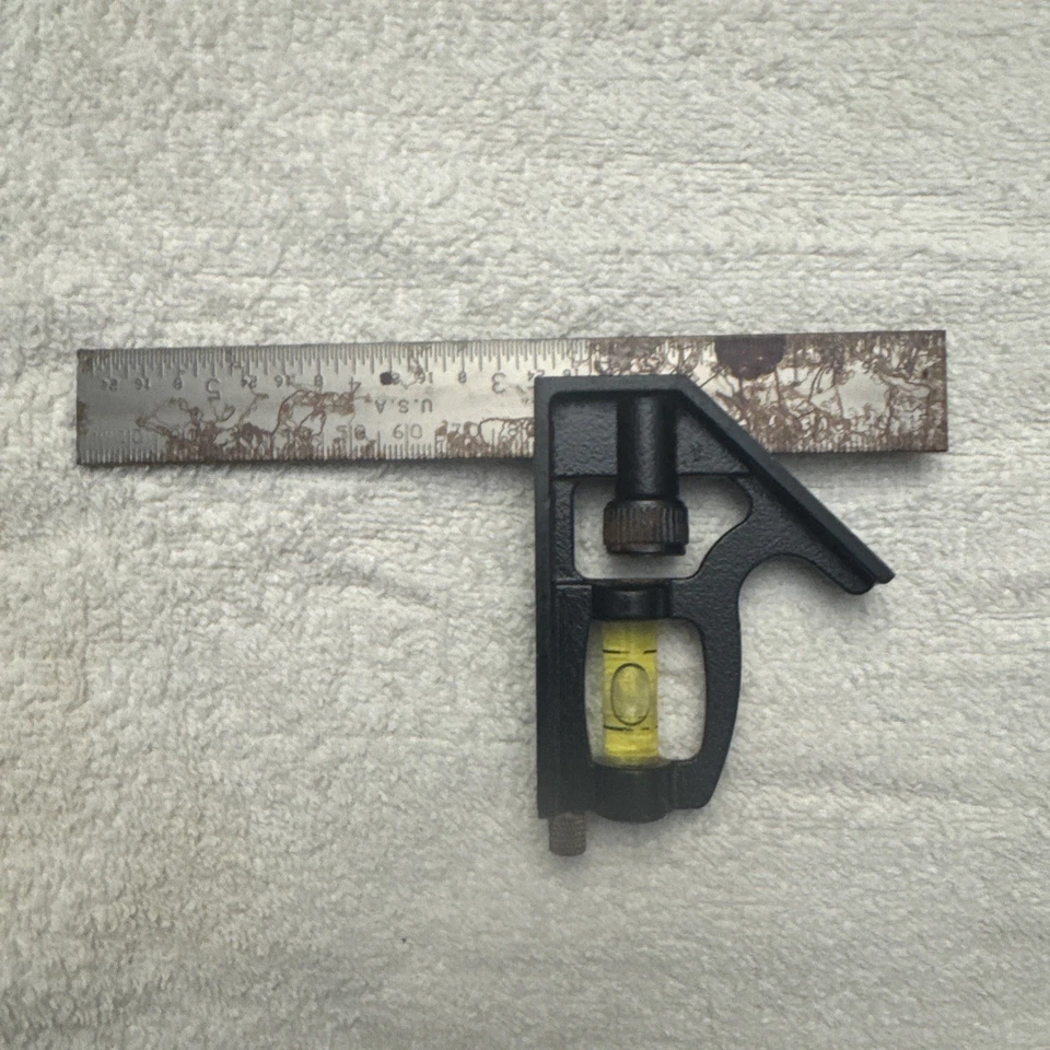 Vintage 6” Machinist's Combination Square with Level - Image 2 of 4