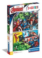 Clementoni 21605 Supercolor The Avengers – Puzzle 2 X 60 Teile Ab 4 (Us Import)