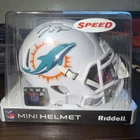 Jaylen Waddle Miami Dolphins Auto Signed Mini Helmet JSA Certified Sealed