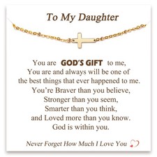 Daughter Gifts from Mom, to My Daughter Bracelet Christian Gifts for Women Cr