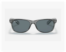 RayBan New Wayfarer Classic Transparent Grey/Dark Blue 55mm RB2132