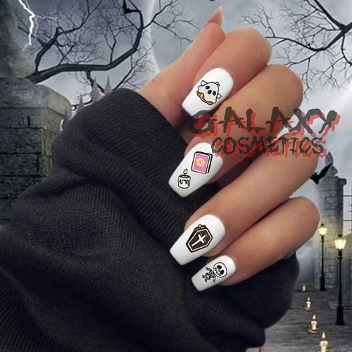 Halloween Spooky Nail Art Stickers Self Adhesive Decals Fancy Dress Manicure