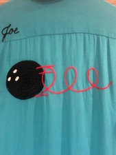 Vintage 1950s–60s King Louie Bowling Shirt Turquoise Blue Men’s Size M Used