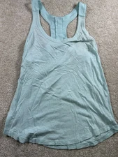 Banana Republic Tank Top Womens XS Blue Racerback Lightweight Active Back Zip