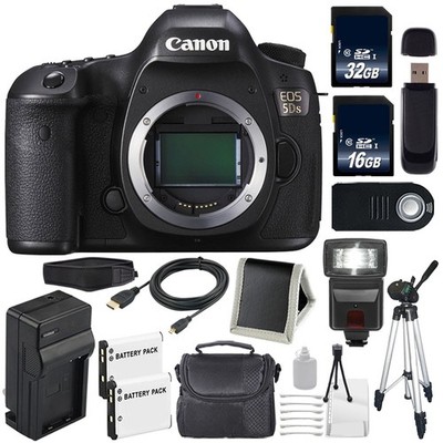 Canon EOS 5DS DSLR Camera (International Model) 0581C002 + LP-E6 Battery + 32GB