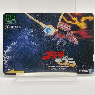 Godzilla vs Mothra Lagare Karte Hankyu Eisenbahn TOHO Film gebraucht Japan...