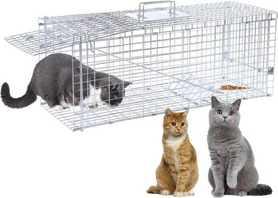 32  Humane Animal Trap Live Animal Trap Cage Stray Cats Raccoons Squirrels
