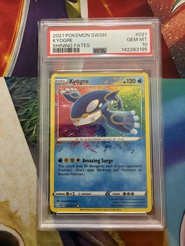 Pokemon Card Kyogre #21 Amazing Rare - 2021 Pokemon Shining Fates 021/072 PSA 10