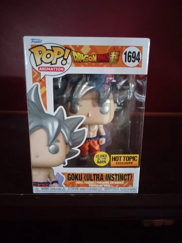 Funko Pop! Vinyl: Dragon Ball Goku Ultra Instinct #1694 GITD Hot Topic Exclusive